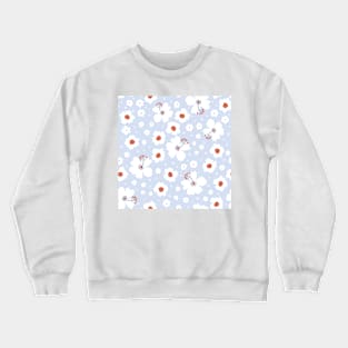 Pattern with hand drawn flowers Crewneck Sweatshirt